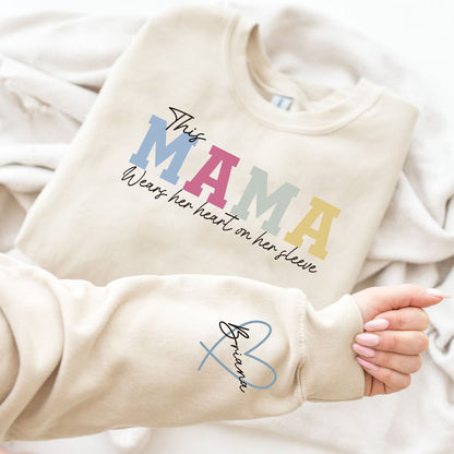 Pull Personnalisé avec Broderie Prénoms sur la Manche