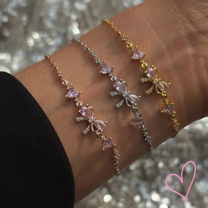 Bracelet Femme avec Motif Nœud Délicat et Fermoir Ajustable