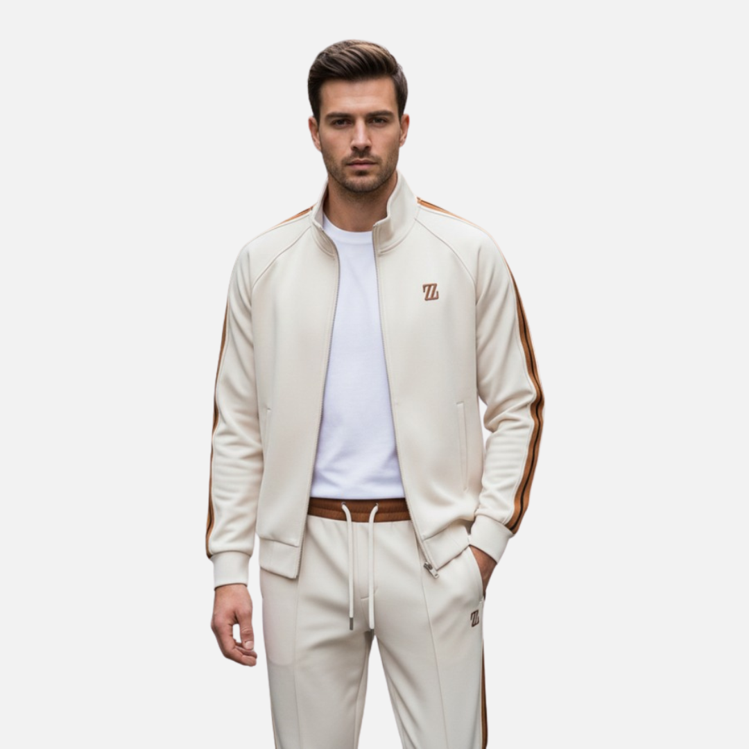 Ensemble de survêtement élégant pour homme avec blouson zip-up