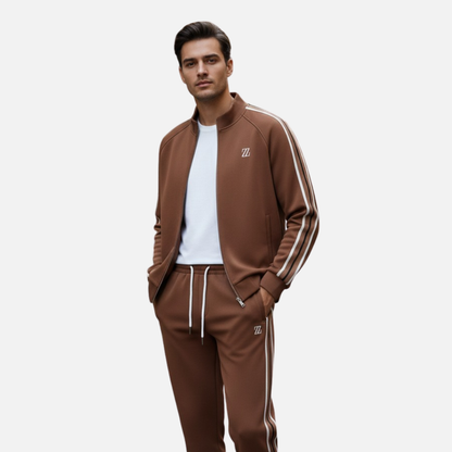 Ensemble de survêtement élégant pour homme avec blouson zip-up