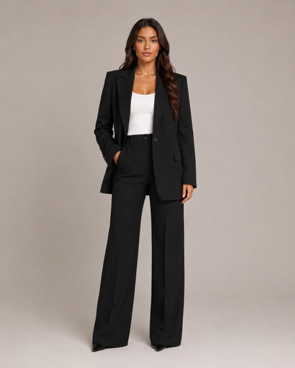Ensemble Tailleur Blazer Cintré et Pantalon Droit Nadine