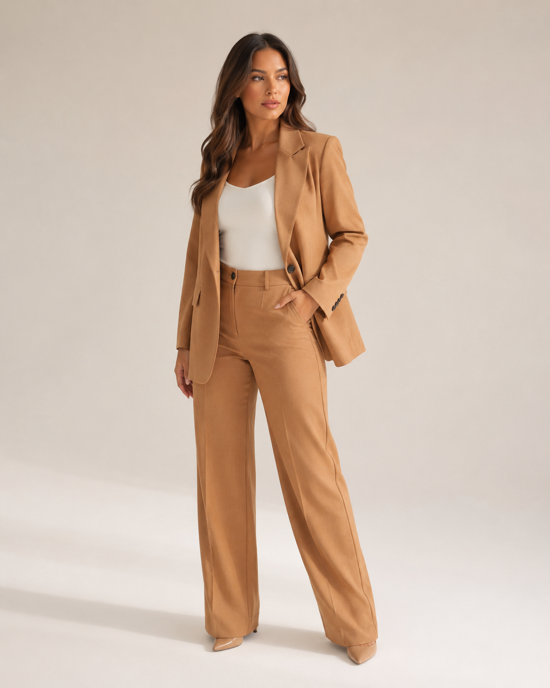 Ensemble Tailleur Blazer Cintré et Pantalon Droit Nadine