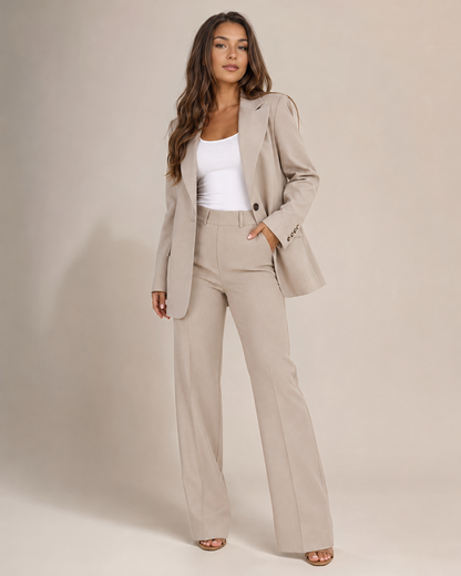 Ensemble Tailleur Blazer Cintré et Pantalon Droit Nadine