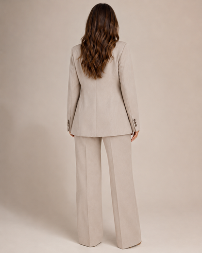 Ensemble Tailleur Blazer Cintré et Pantalon Droit Nadine