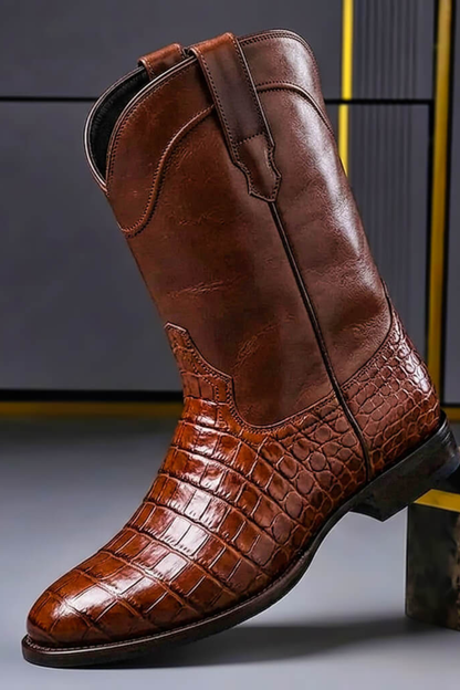 Bottes pour femme avec texture vintage