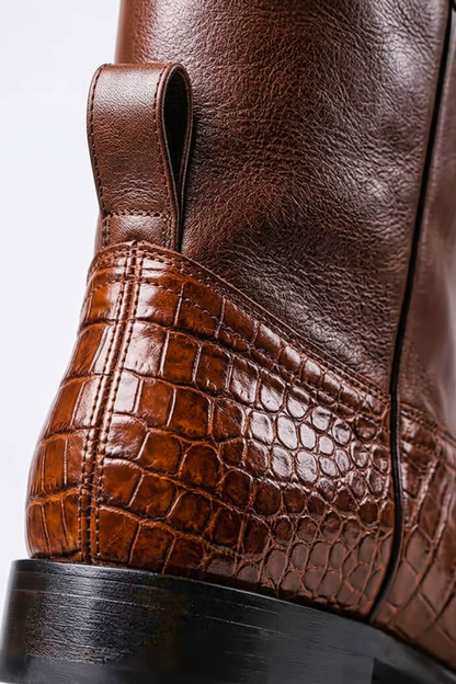 Bottes pour femme avec texture vintage
