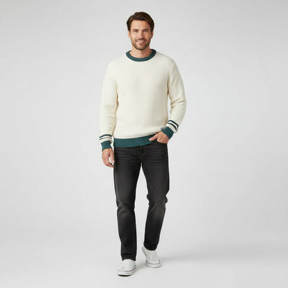 Pull homme oversize en maille respirante, vue de face