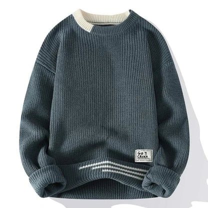 Pull oversize homme à maille aérée, vue de dos