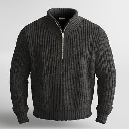 Pull zippé homme, vue de face