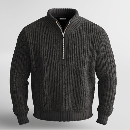 Pull zippé homme, vue de face