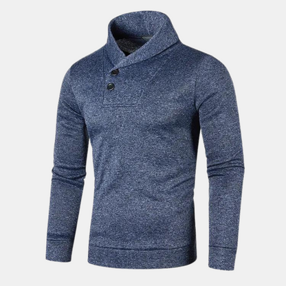 Pull homme en coton coupe ajustée, vue de profil