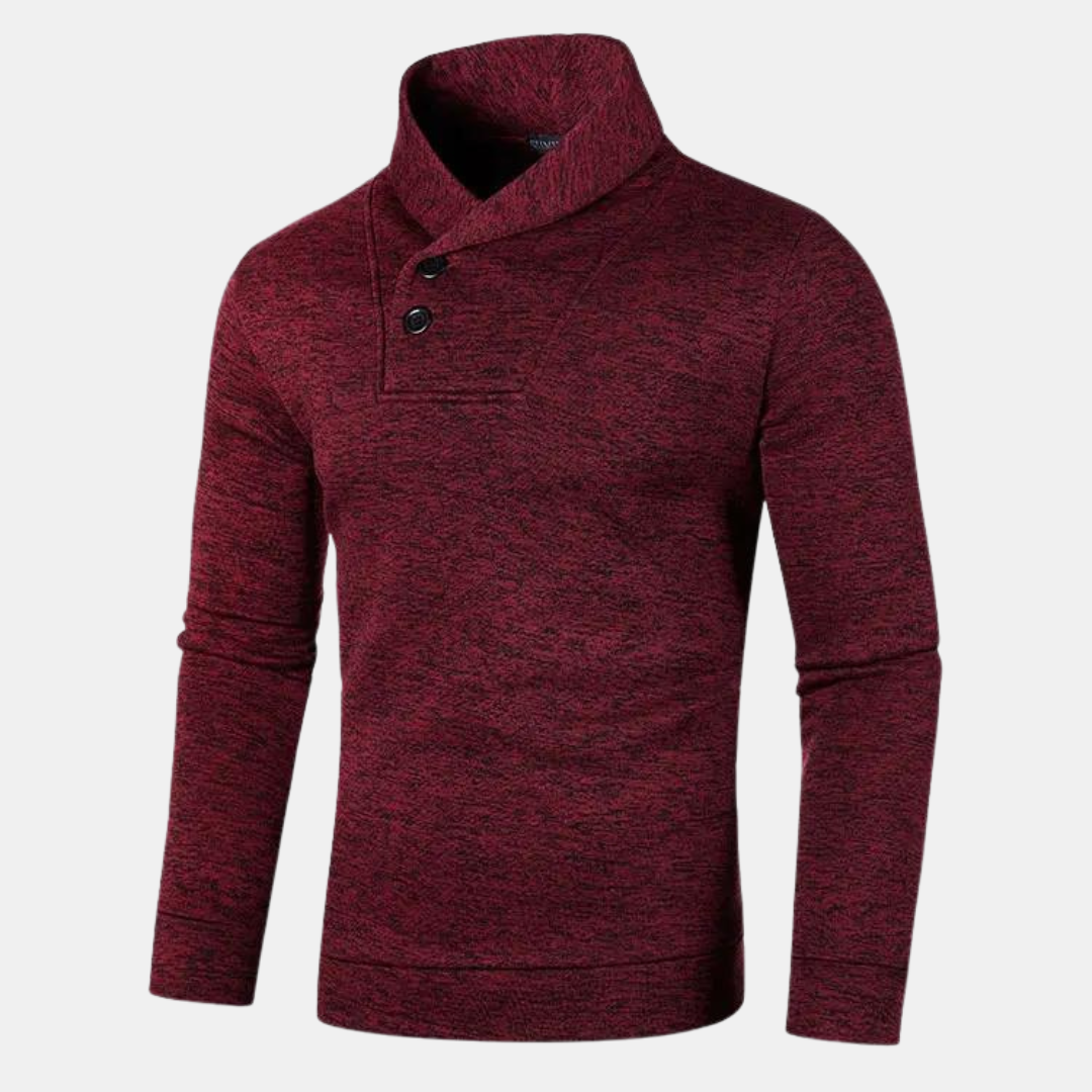 Gros plan sur le tissu en tricot de coton du pull homme