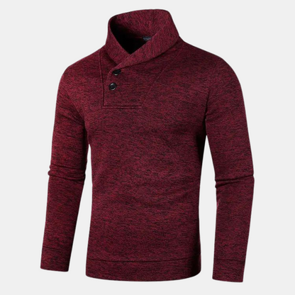 Gros plan sur le tissu en tricot de coton du pull homme
