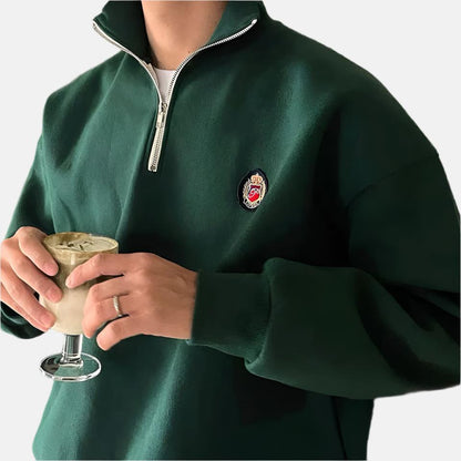 Vue de dos du pull en coton coupe décontractée pour homme