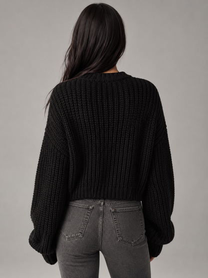chandail oversize pour femme, vue de dos