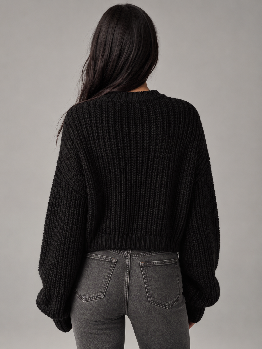 chandail oversize pour femme, vue de dos
