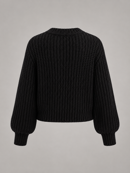 chandail oversize pour femme, détail du col