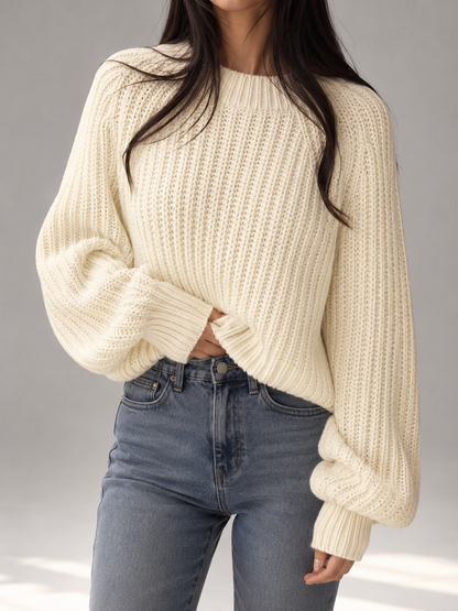 chandail oversize pour femme, sur un mannequin