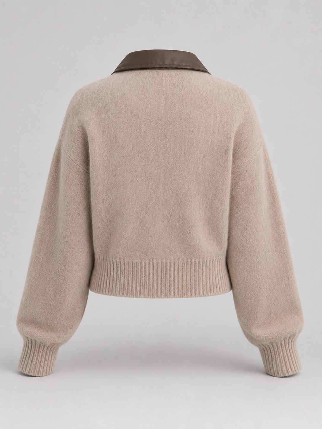 gilet en maille à zip pour femme, détail du zip