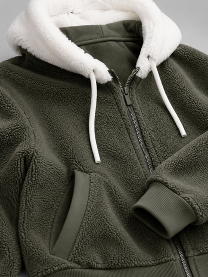 Veste matelassée pour femme à capuchon sherpa, tableau des tailles