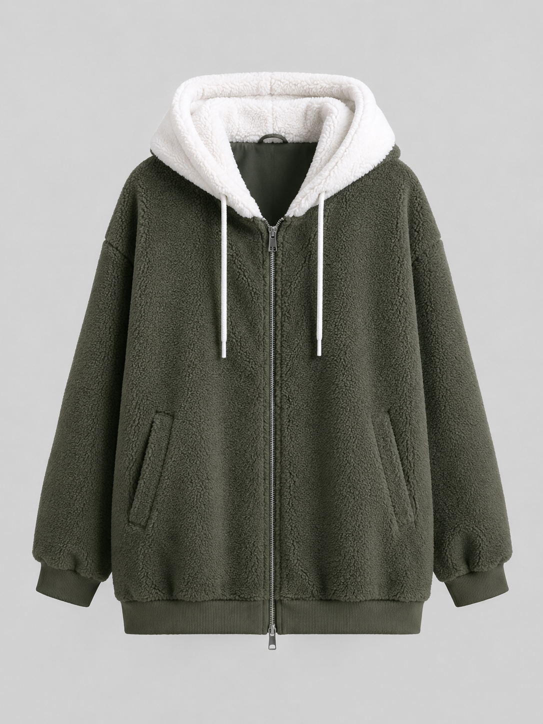 Veste matelassée pour femme à capuchon sherpa, accessoires inclus