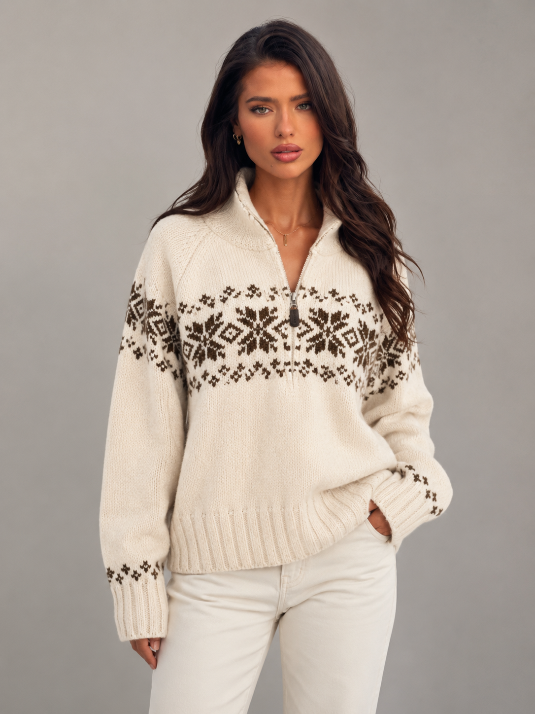 cardigan zip pour femme, vue avant