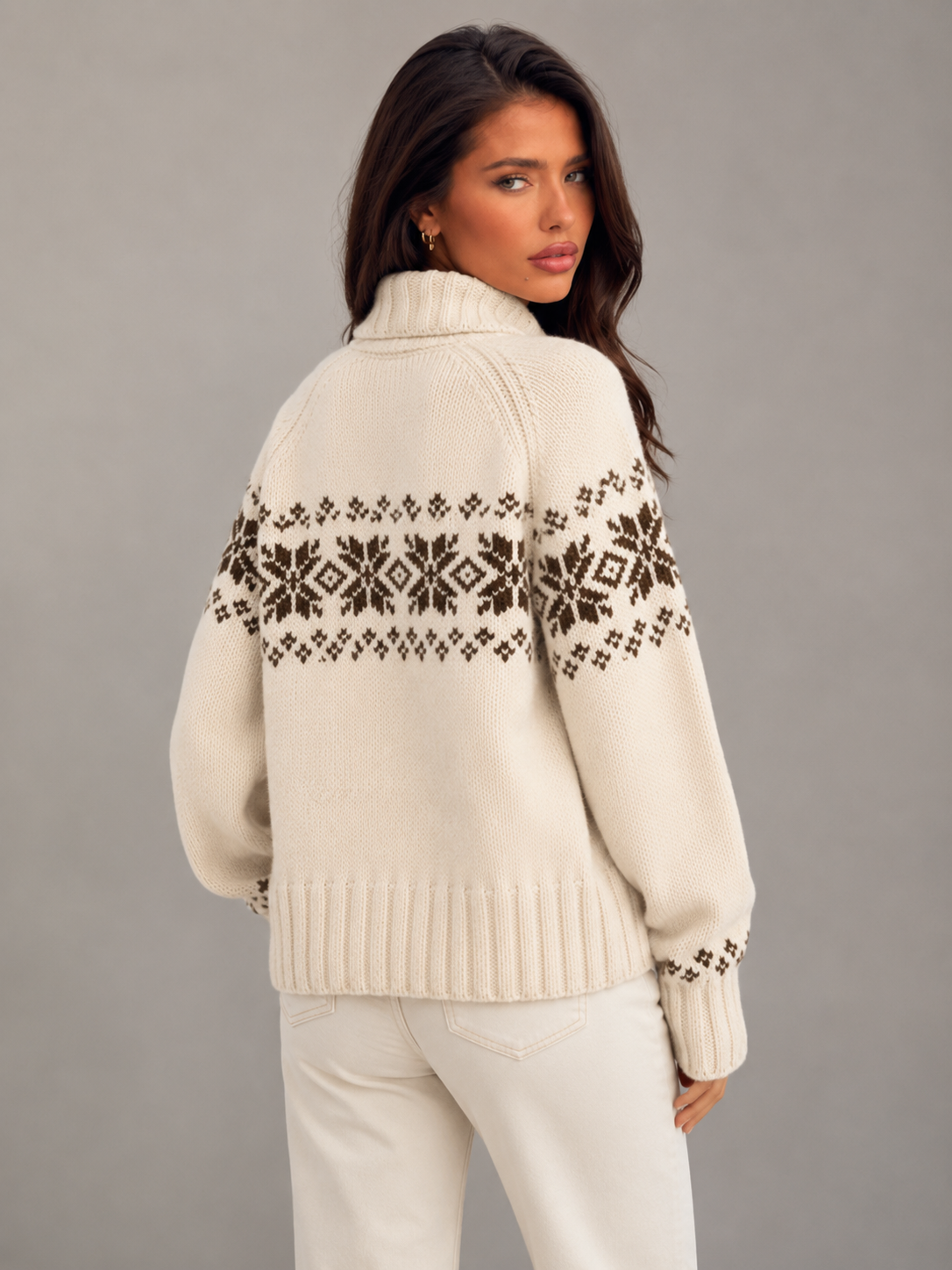 cardigan zip pour femme, vue arrière