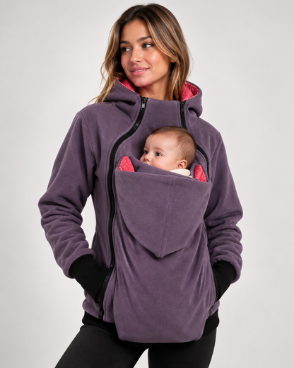 porte-bébé hoodie avec pochette intégrée, vue de dos