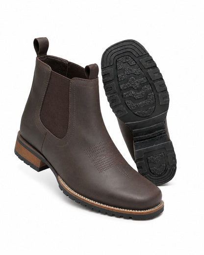 bottes Chelsea pour homme en simili cuir, vue avant