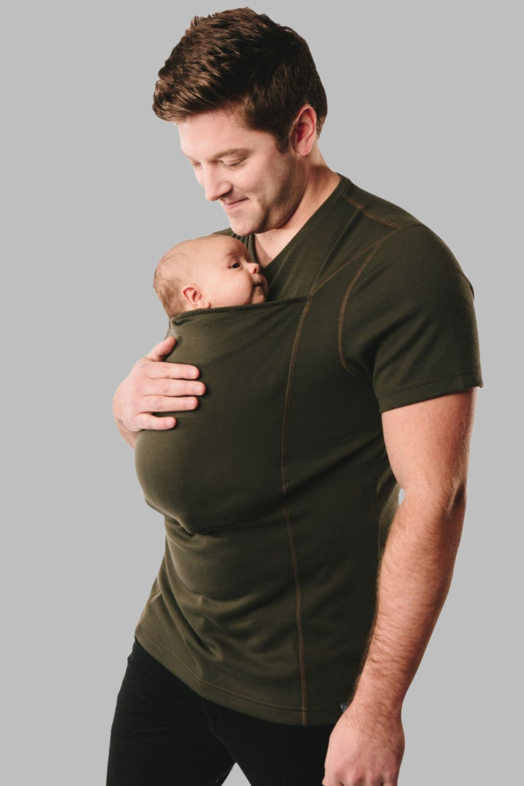 Chemise de portage bébé, détail de la poche