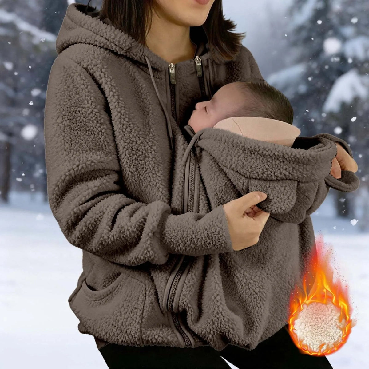 Blouson de fleece pour bébé, sur mannequin
