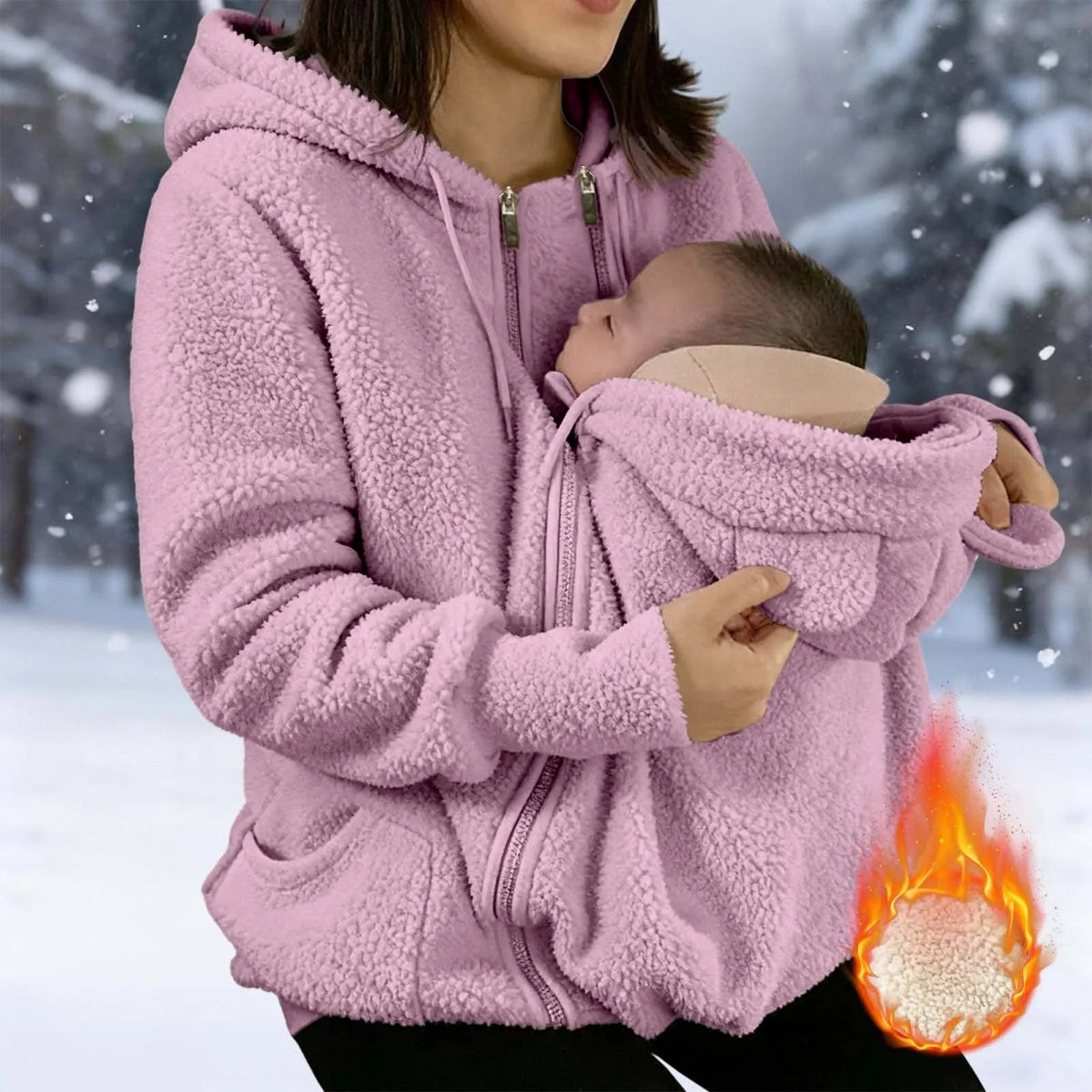 Blouson de fleece pour bébé, avec fermeture éclair