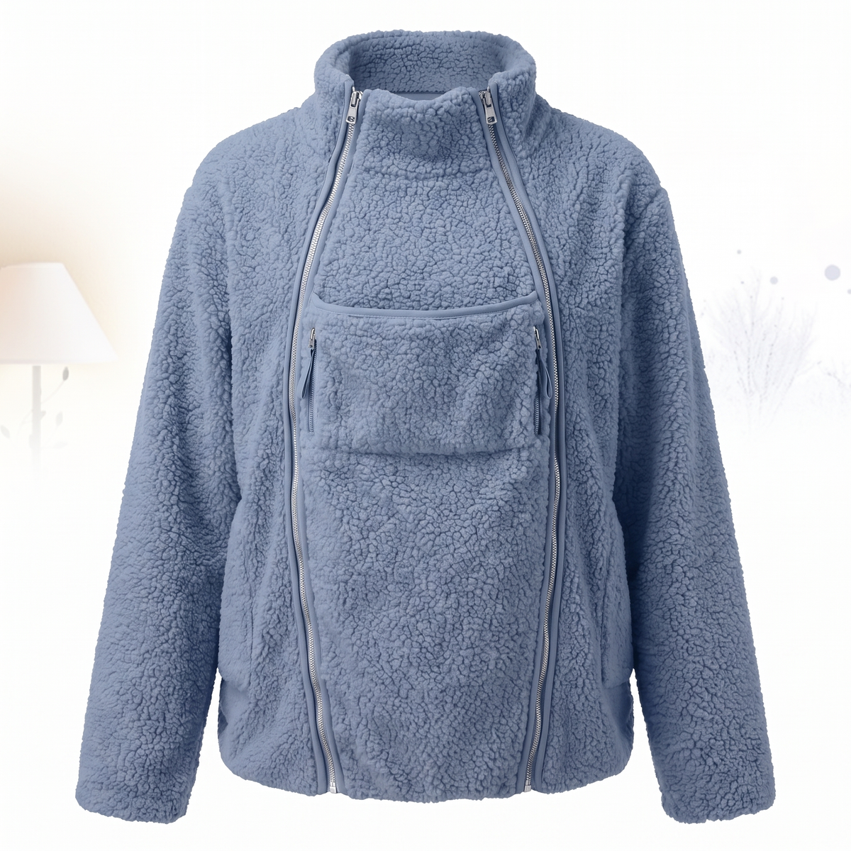 Veste de grossesse et de portage de bébé en fleece, vue de dos