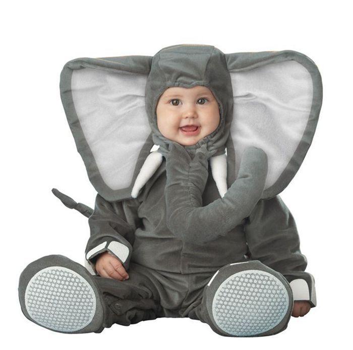 Déguisement bébé en coton, capuche et fermeture éclair