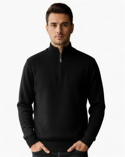 pull homme décontracté élégant, coloris noir