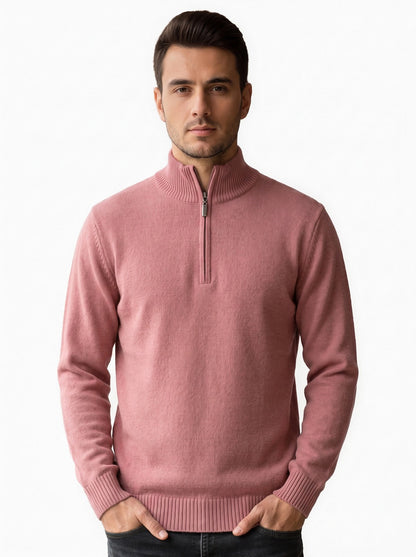 pull homme décontracté élégant, coloris rose
