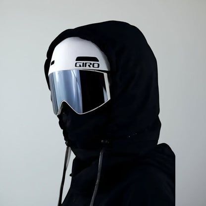 Masque de ski pour le visage, détail de la fermeture