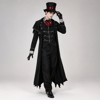 Détail du costume de vampire, manches et col