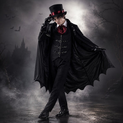 Costume de vampire pour femme, vue de dos