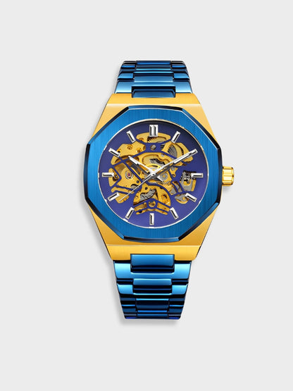 Montre chronographe en cuir, vue de côté