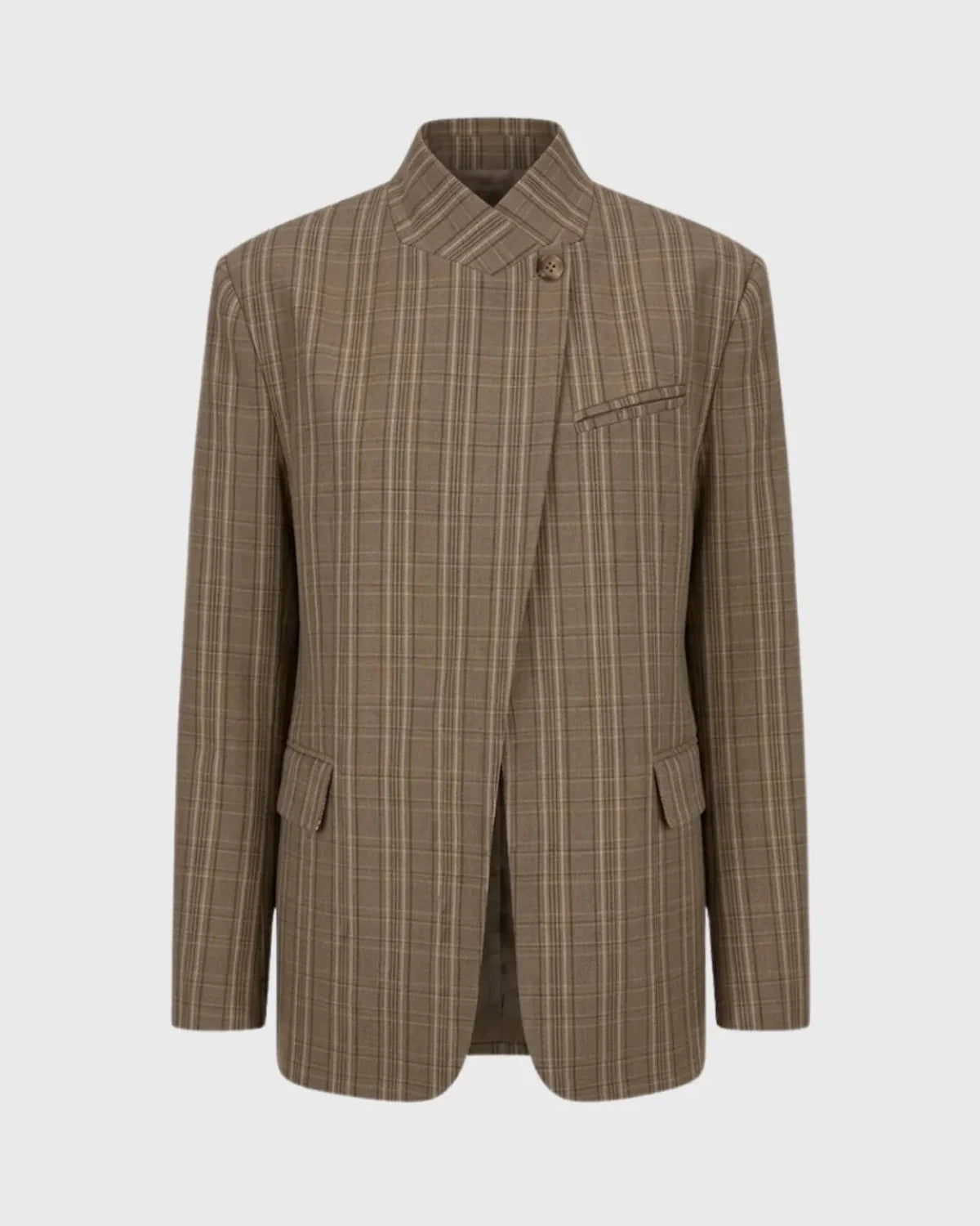 Blazer femme à carreaux, vue de dos