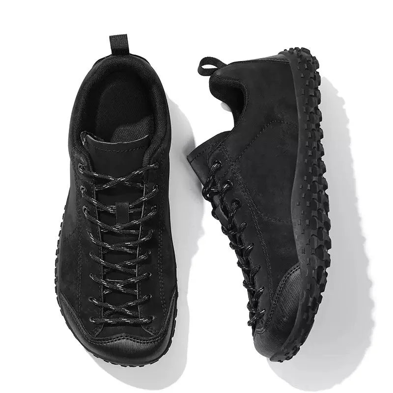 Chaussures de marche à largeur confortable en simili-cuir avec support d'arche
