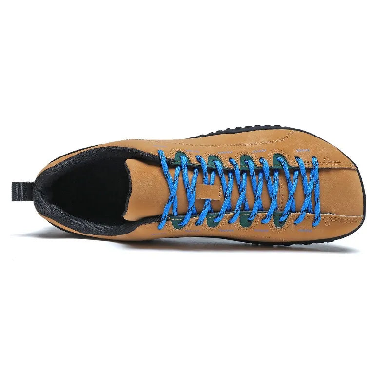 Chaussures de marche à largeur confortable en simili-cuir avec support d'arche