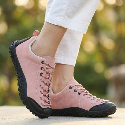 Chaussures de marche à largeur confortable en simili-cuir avec support d'arche