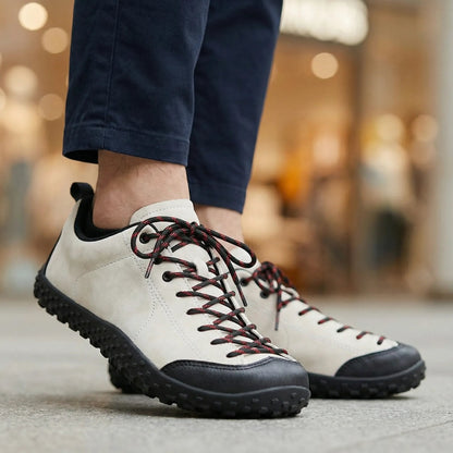 Chaussures de marche à largeur confortable en simili-cuir avec support d'arche