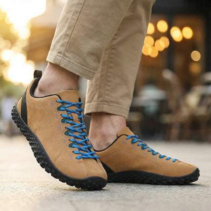 Chaussures de marche à largeur confortable en simili-cuir avec support d'arche