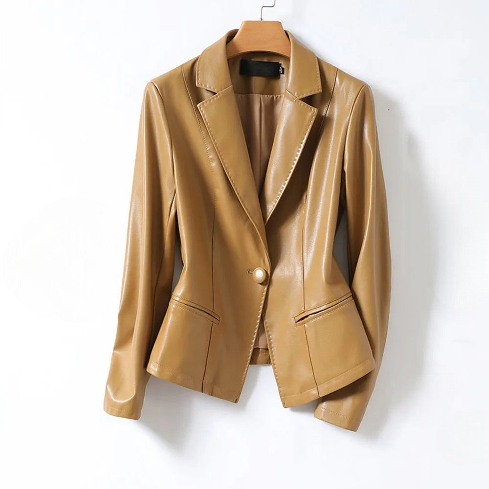 Blazer en cuir, vue de face
