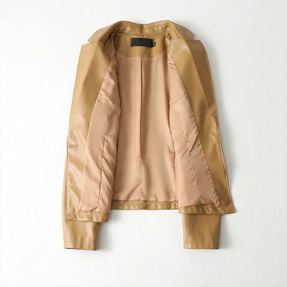 Blazer en cuir, détail du revers