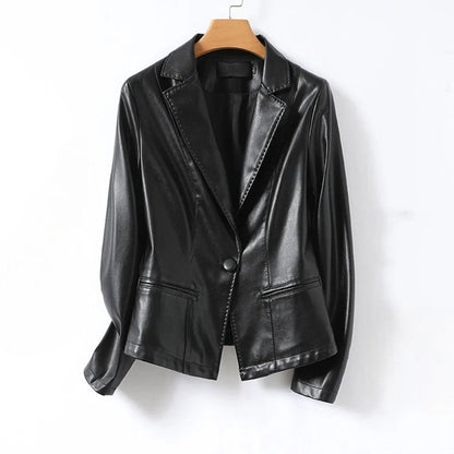 Blazer en cuir, détail de la poche