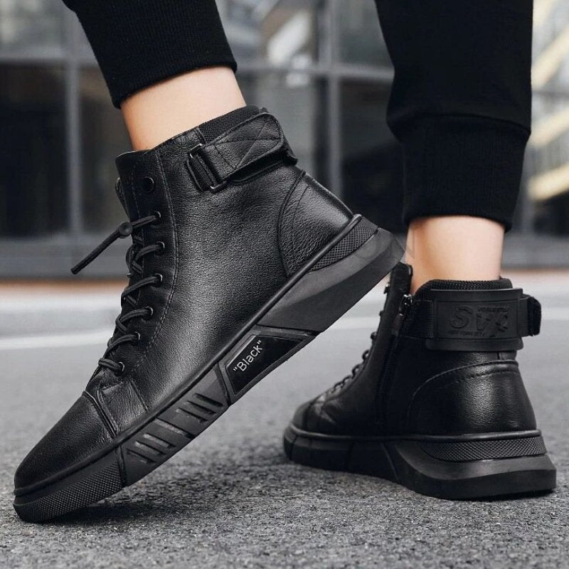 Chaussures orthopédiques pour hommes en cuir - Confort et soutien pour les arches